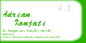 adrian komjati business card