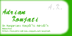 adrian komjati business card